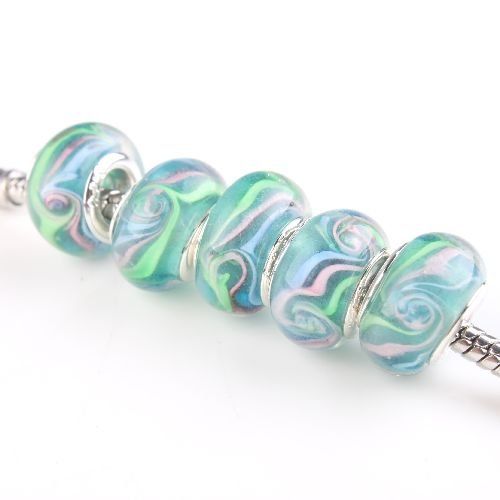 Perle (finte): Lampwork Himmelblaue Glasperle, Glass Bead – Nuovo (secondo la descrizione) da Langenthal venduto da flowersNbirds 1