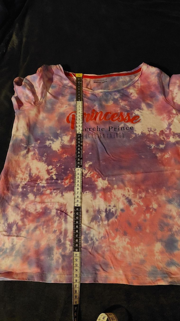 T-shirt: Cache Cache Shirt Gr. L, Batik-Look, Prinzessin - Motiv – Usato da Zürich venduto da Romstyle 1
