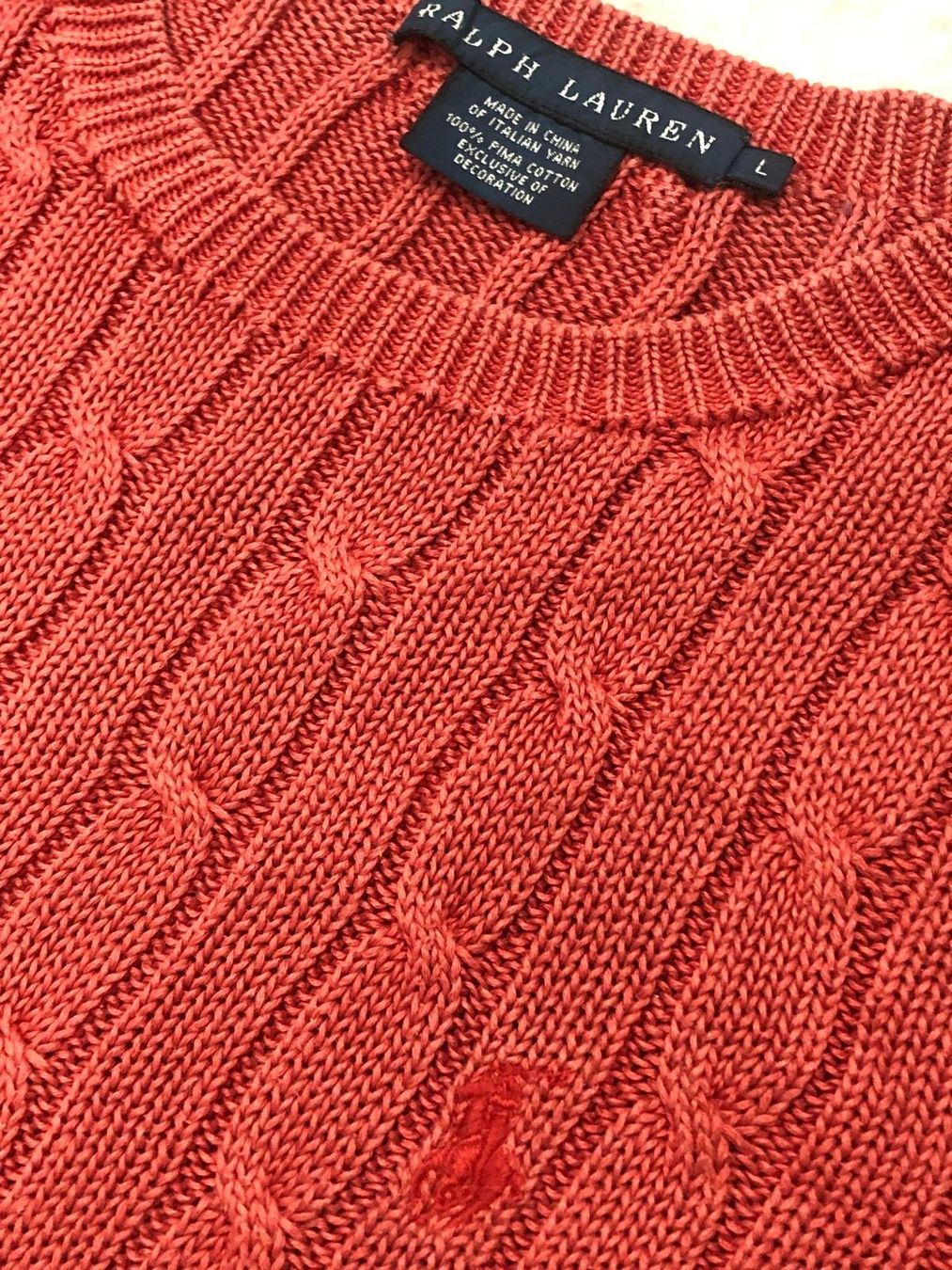 Ralph Lauren Pullover & Sweatshirts: Pull torsadé Ralph Lauren Taille S Orange Rouge – Neu (gemäss Beschreibung) aus Genève von leb_5j62 1