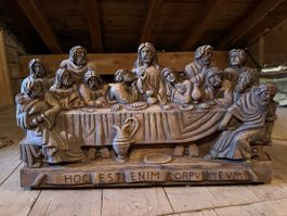 „Das letzte Abendmahl“ Holzrelief handgeschnitzt