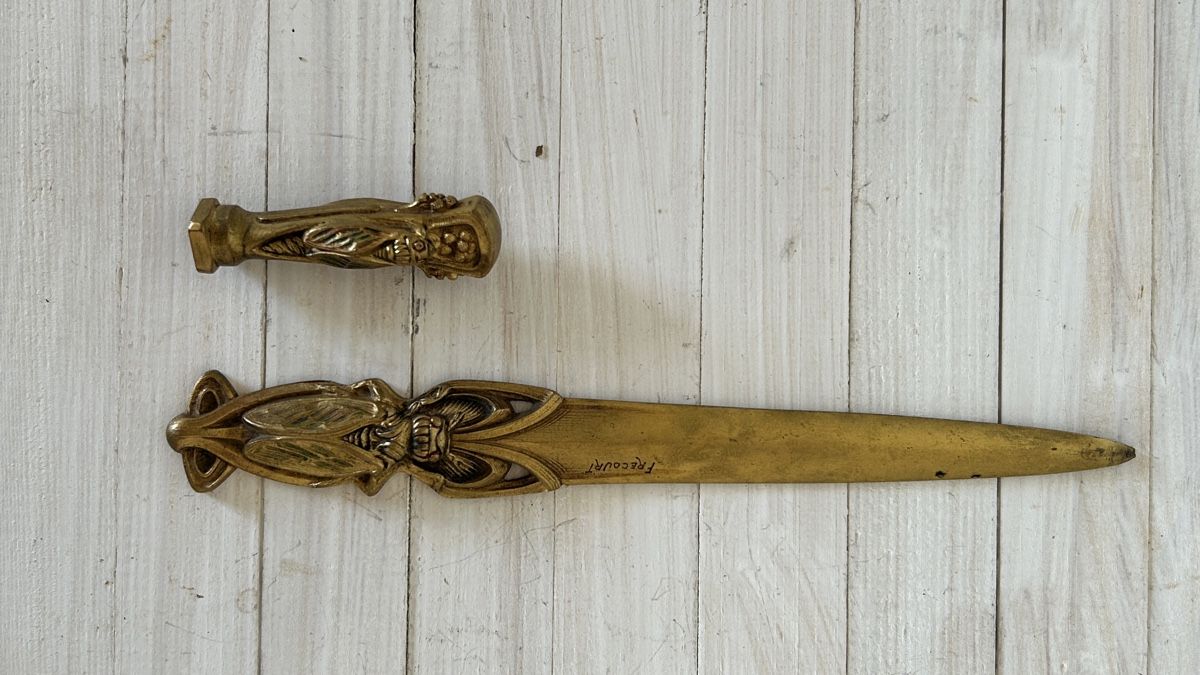 Sonstiger Bürobedarf: Brieföffner Jugendstil Frécourt Typ Zykade – Gebraucht aus Riedholz von Frettchen63 5