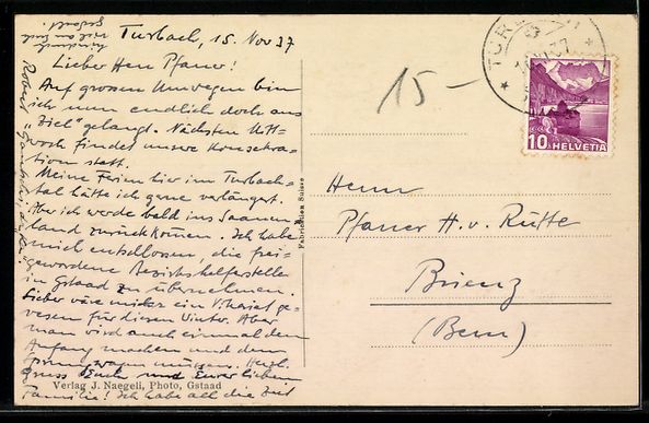 Cartoline postali: Turbach /Turnbachthal, Tal mit Bergkulis – Usato da Berlin venduto da bartko-reher 1
