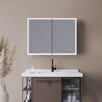 LED-Spiegelschrank EVA Schwarz - 80x60cm