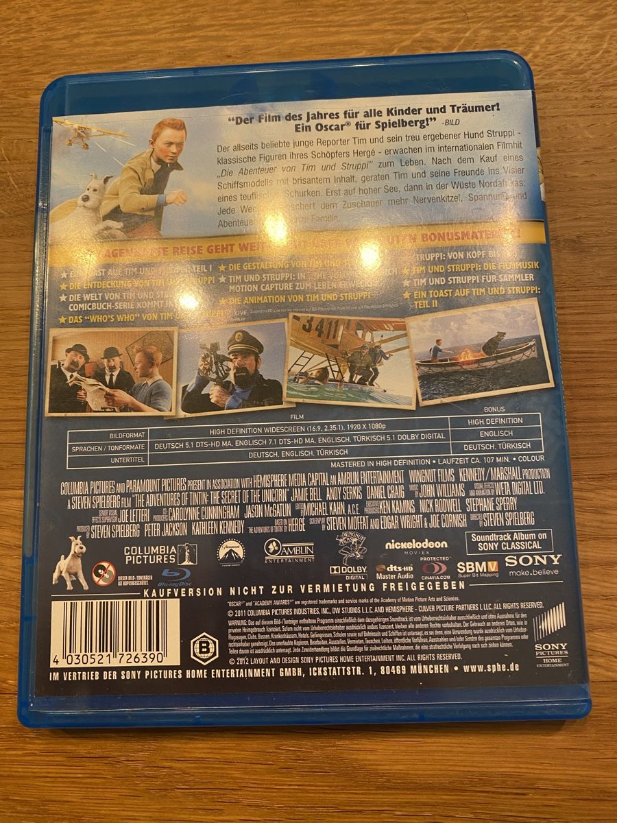 Tutti i DVDs: Tim & Struppi Blu-Ray zum Toppreis – Usato da Liestal venduto da Knight87 1