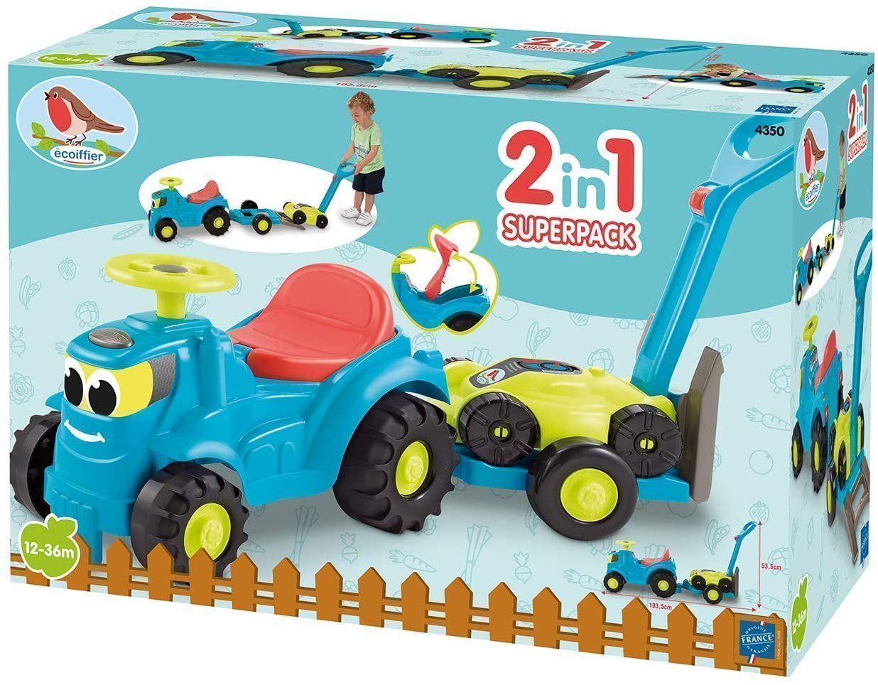 Veicoli per bambini: Kinder Traktor mit Anhänger + Rasenmäher – Nuovo e nell'imballaggio originale da Turbenthal venduto da sch_s72n 1