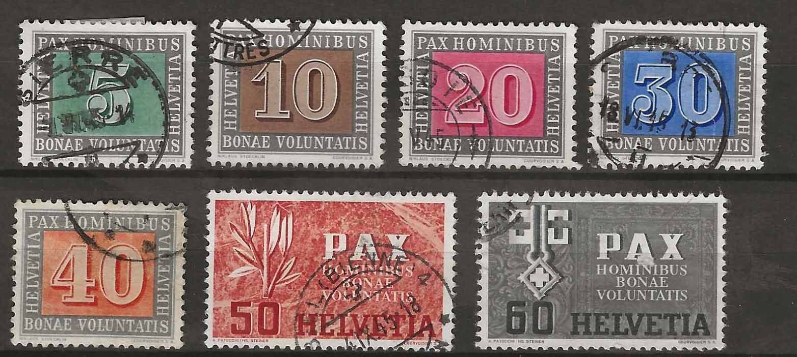 Alle Briefmarken: CH262 - Petit lot Pax obl. – Gebraucht aus Trélex von Phil_Albert