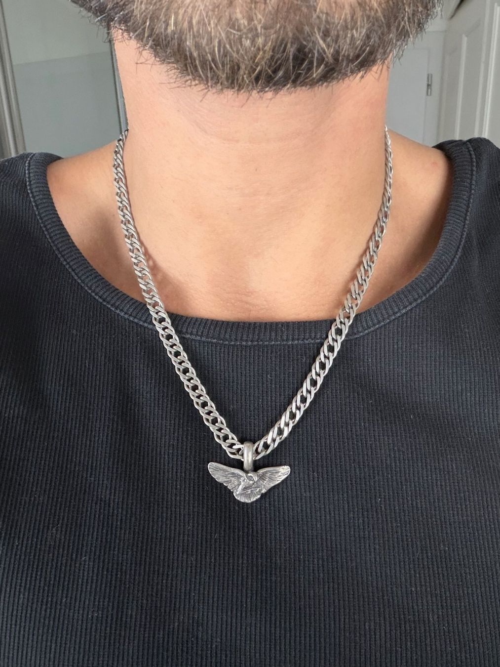 Saint Laurent Catenine: Saint Laurent FW13 925 Silver Eagle Necklace Pendant – Usato da Biel/Bienne venduto da sami0788480082 1