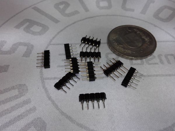 Componenti elettronici: Stecker+Buchse 5PIN schwarz, 5 Paare – Nuovo (secondo la descrizione) da Luzern venduto da Salefactory
