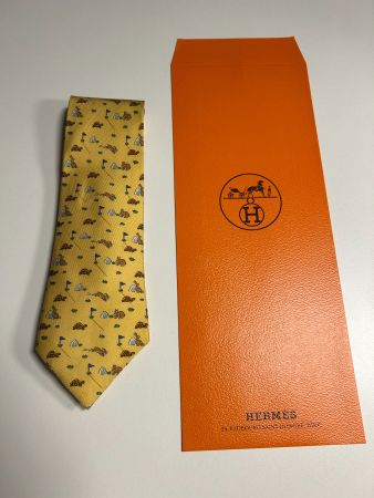 Hermès Tier Krawatte