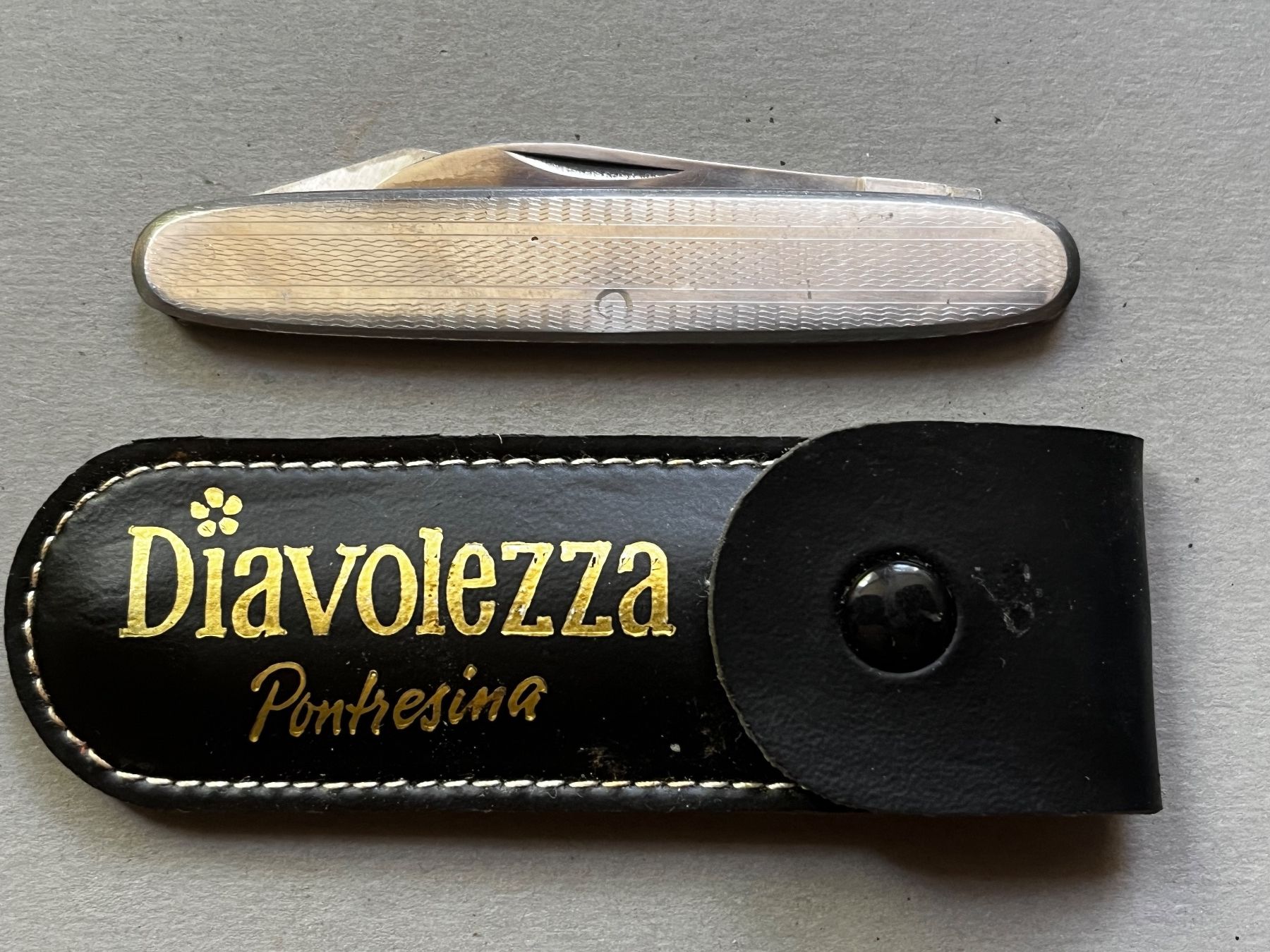 Coltelli tascabile: Edelstahl Sackmesser 82 mm - Diavolezza Etui – Usato da Zürich venduto da FV.vintage