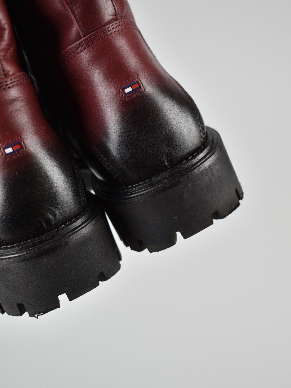 Tommy Hilfiger Scarpe da donna: Tommy Hilfiger Boots, Leder, dunkelrot, Gr.41 – Usato da Nürensdorf venduto da 2ND_STORY 7
