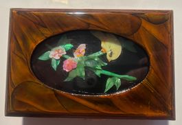 Boîte à bijoux chinoise en bois laqué