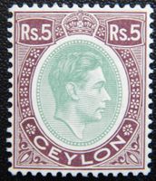 Ceylon British Kat. 244a * 1938 Kat. 26 Euro