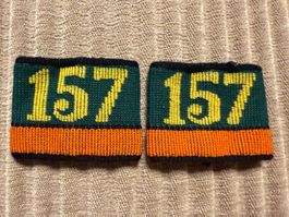 1 Paar Patten Ord. 40 - Füs Bat 157 - Schweizer Armee