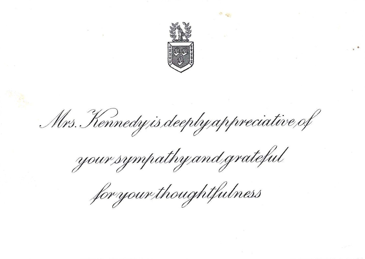 Cartoline: Dankeskarte von Jaqueline Kennedy – Usato da Buchs AG venduto da Baerfisch 1