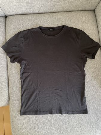 Massimo Dutti - T-Shirt, Baumwolle, Gr. M, Anthrazit
