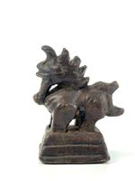 Antikes Bronze Opiumgewicht Toh-Löwe | Burma 18./19. Jh.