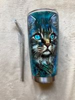 Trinkbecher 0,5 Liter neu Katze mit Röhrli Höhe 17,5cm, neu!