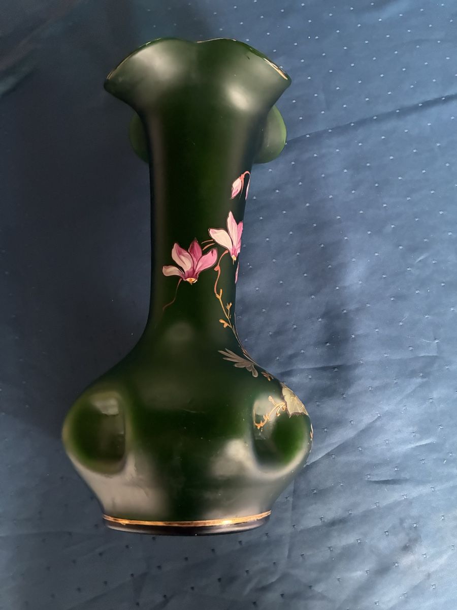 Vasi & Recipienti: Grosse Glasvase Jugendstil grün – Usato da Dornach venduto da Rosengarten 1