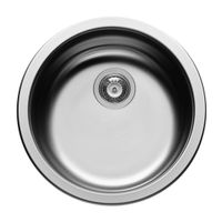 960 - Edelstahl Küchenspüle Poliert CR Rundbecken ⌀45cm