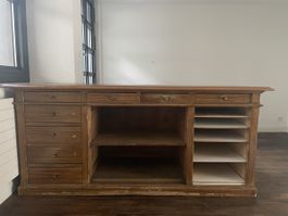 Kommode/Schreibtisch Holz mit Schubladen und Tablaren