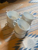 6 tasses porcelaine Limoges blanc