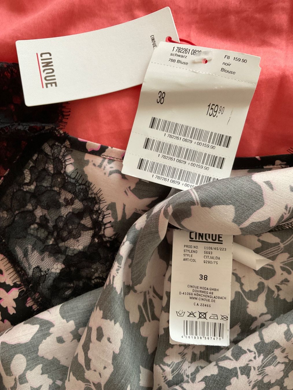 Cinque Blusen: CINQUE Bluse Top Gr 38 mit Spitze NEU NP 160 – Neu und originalverpackt aus Urdorf von alda02 6