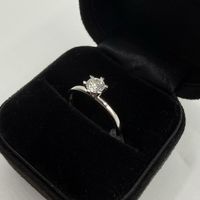 18K Weissgold Solitär-Ring 0.42 ct HRD Diamant G/SI1  Neu