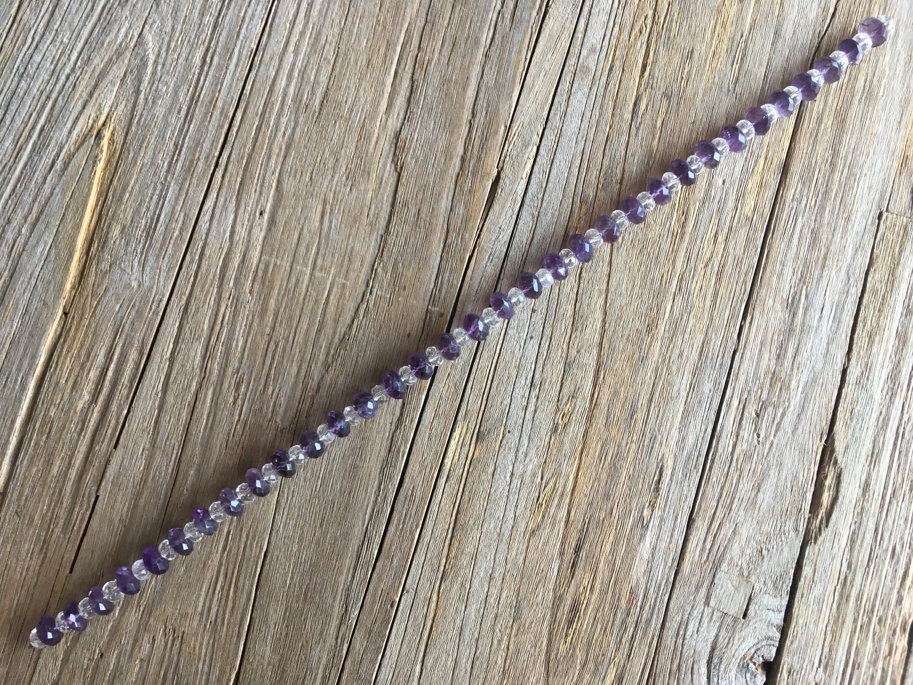 Catenine: TOP22°° AMETHYST/BERGKRISTALL  FACETTIERT  LÄNGE 41cm – Nuovo (secondo la descrizione) da Aesch ZH venduto da LiquidAktion 8