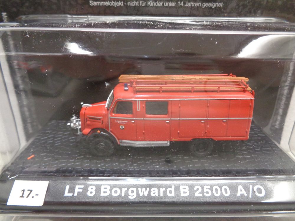 Camion Pompier Schuco 1/43 – Borgward B 2500 LF8, Rouge, Zamac, Neuf