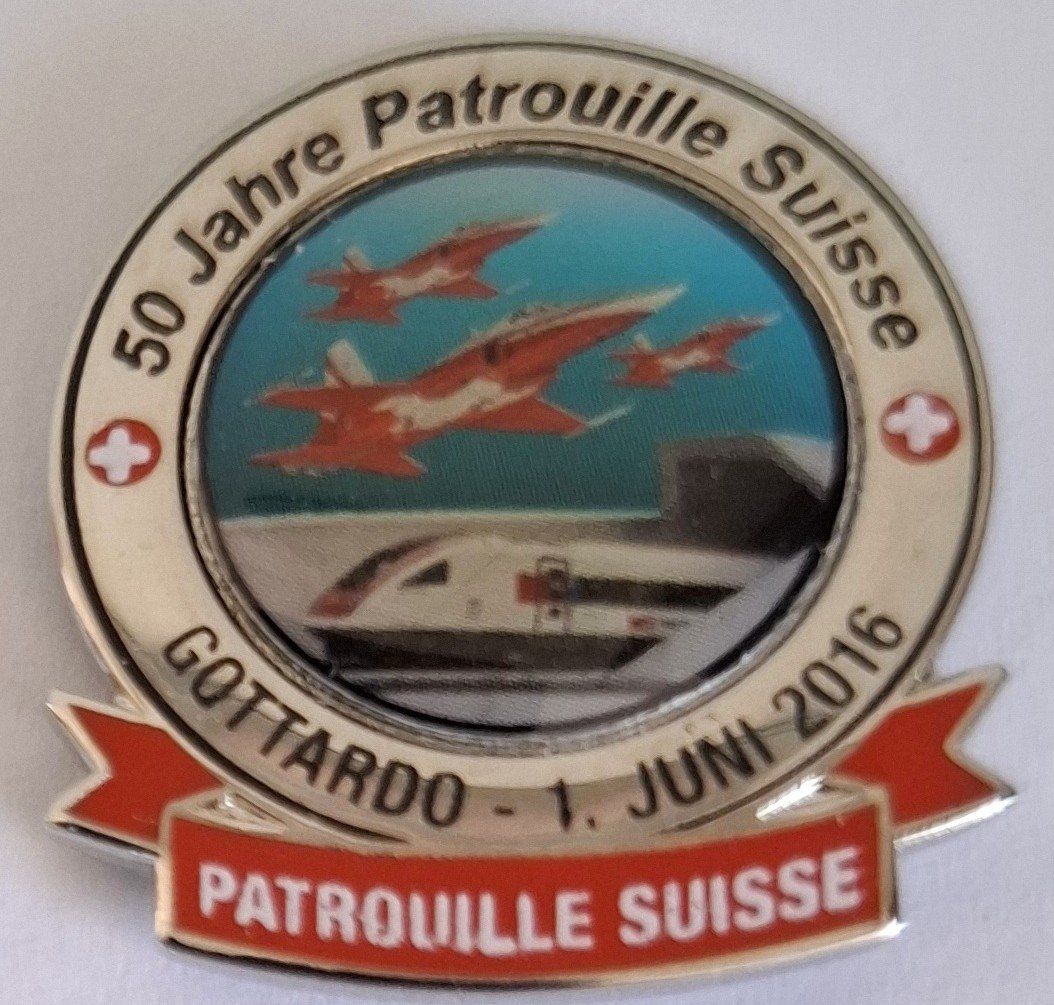 Schweizer Armee Plaketten & Abzeichen: Patrouille Suisse Gottardo 1. Juni 2016 – Gebraucht aus Hinterkappelen von Schampus 1