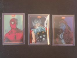 Marvel Anthology 3 Lenticular Cards - Spiderman, Thor, Raven