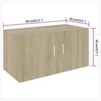 Armoire murale VidaXL, Sonoma 80x39x40cm, bois d'ingénierie