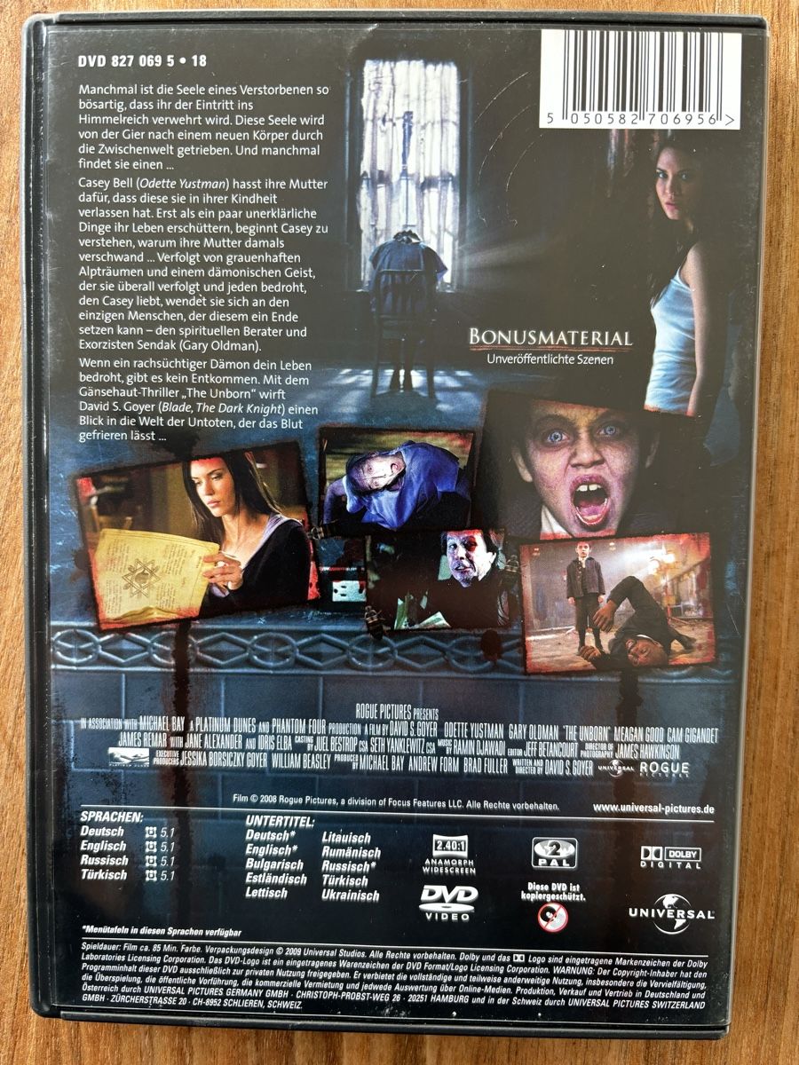 Tutti i DVDs: DVD The Unborn - Das Böse will leben – Usato da Belp venduto da brb66 1