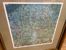 76.5 x74/ Gustav Klimt /Kunstdruck Apfelbaum mit Blumen