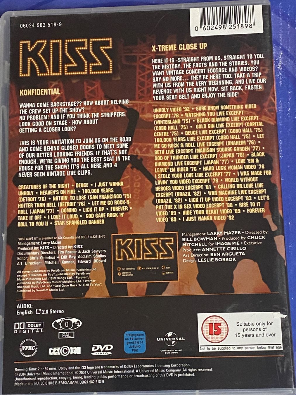 Tutti i DVDs: Kiss – Usato da Muri b. Bern venduto da AdidasCollector 1