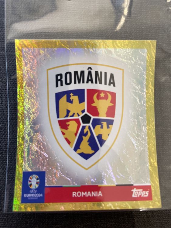 Topps Romania Rumänien Wappen Logo Sticker Gold Euro 2024 | Kaufen auf ...