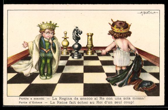 Cartoline postali: A. Bertiglia: Kinder als Figuren auf ein – Usato da Berlin venduto da bartko-reher