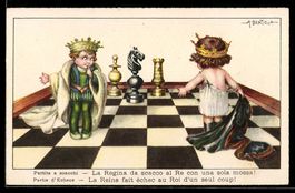 A. Bertiglia: Kinder als Figuren auf ein