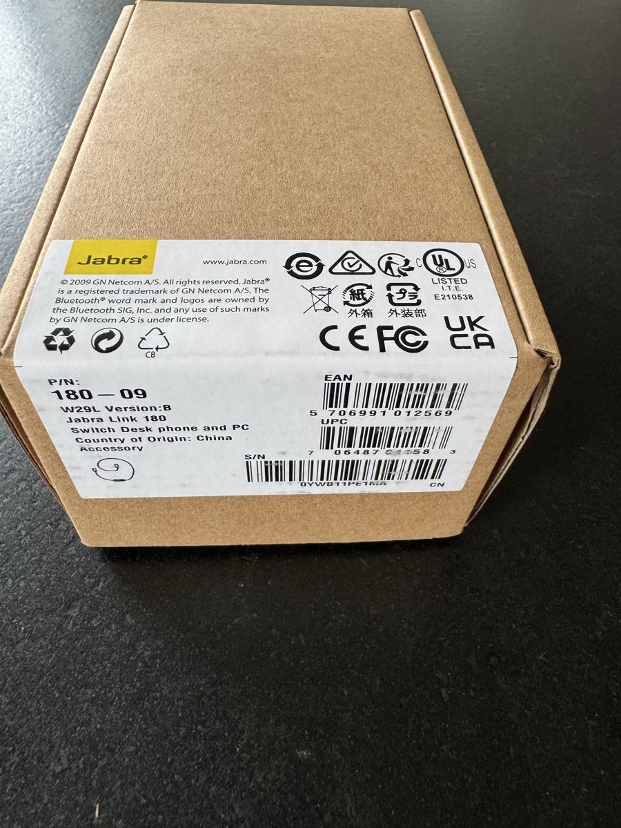 Jabra Unità & Adattatore: Jabra Link 180 Switch Desk phone and PC – Nuovo e nell'imballaggio originale da Berneck venduto da Koenner.J 1