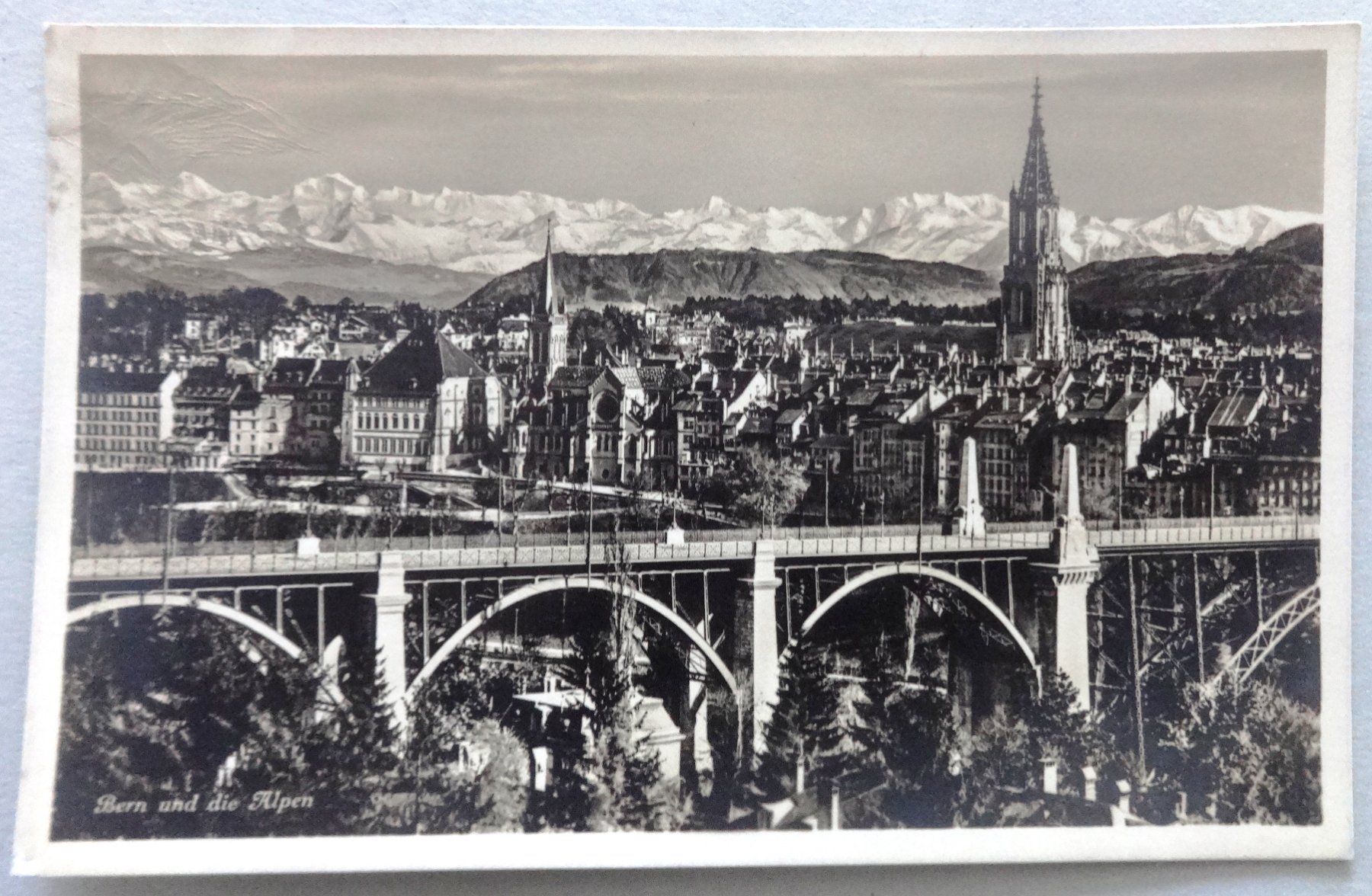 Cartoline postali: Bern und die Alpen – Difettoso da Fétigny venduto da Billy2miny
