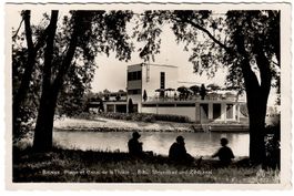 Ansichtskarte Biel,  Strandbad und Zihlkanal