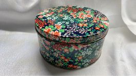 Blechdose rund Blumenmuster gebraucht