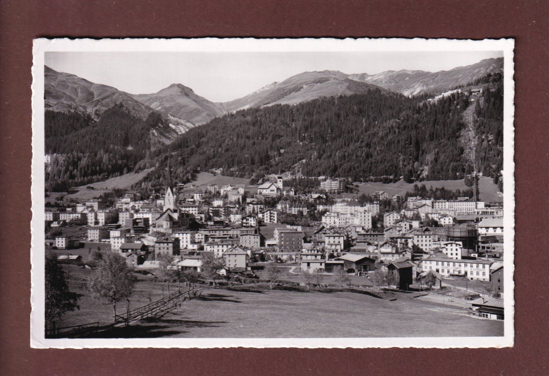 Cartoline postali: DAVOS-PLATZ - 1958 – Usato da Pully venduto da nicecards