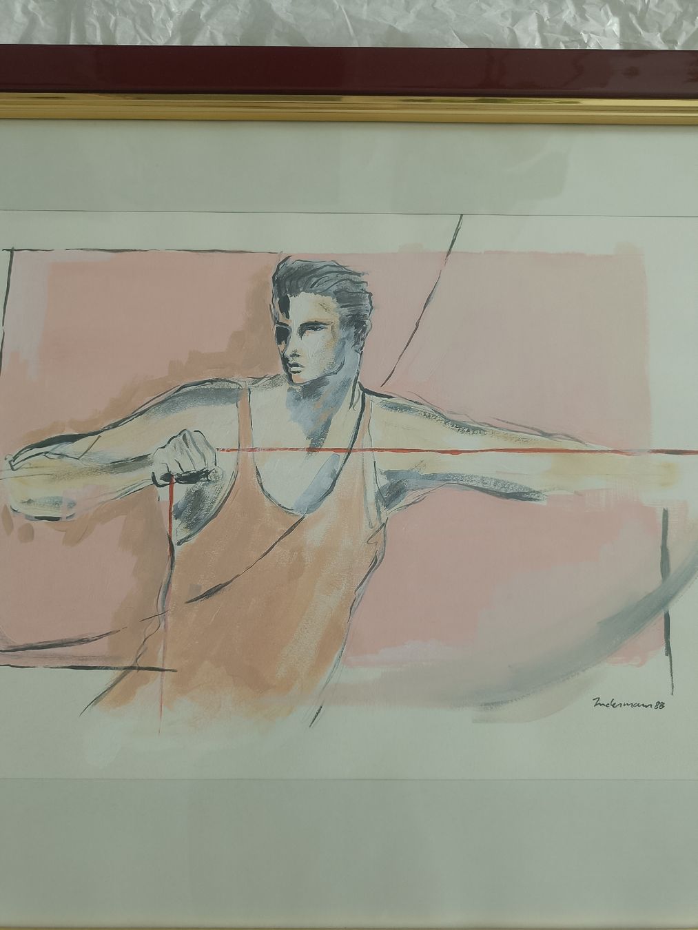 Gemälde: Der athlet 1988 – Gebraucht aus Rotkreuz von Prelovedswitzerland 1