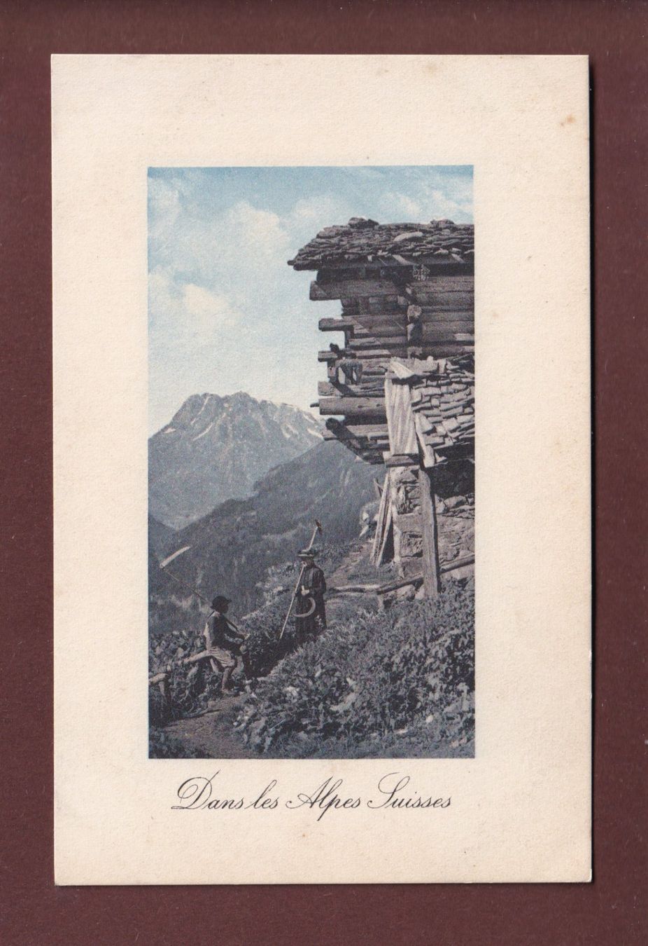Cartoline postali: Dans les ALPES - Mazot – Usato da Pully venduto da nicecards