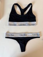 CALVIN KLEIN, Bralette und String, Grösse XS, Schwarz (Set)