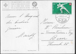 1950 BF-Karte Nr. 86 BASEL 1.VIII. mit B47 selten Top ab 1.-