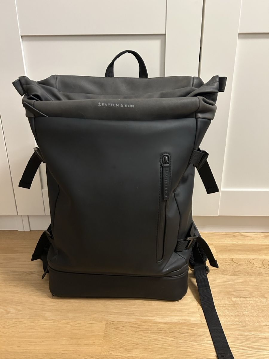 Kapten & Son Zaini: Kapten & Son Rucksack Helsinki, schwarz – Usato da Lausen venduto da Annagissaa