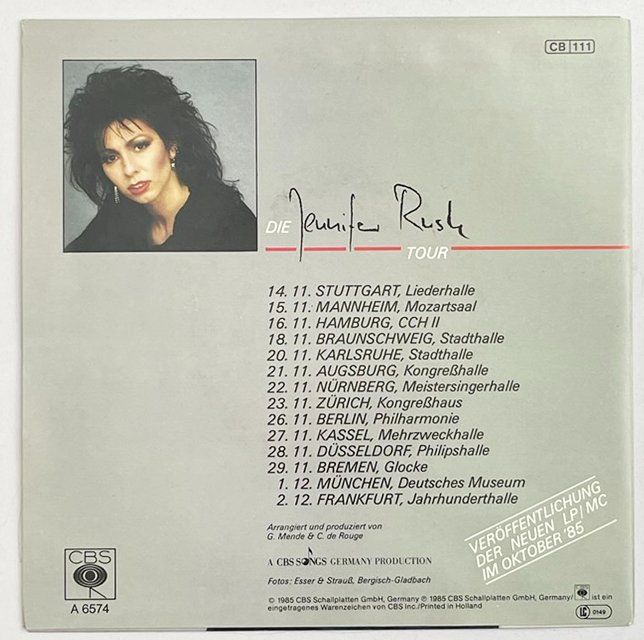 Dischi in vinile: Single: JENNIFER RUSH - Destiny (Synth Pop) – Usato da Frenkendorf venduto da Yard-Sale-2000 1